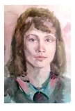 Ира. Акварель. Автор: Качнова Е.Ю.
