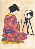 Японка у зеркала, автор: Снегирева Т.А.